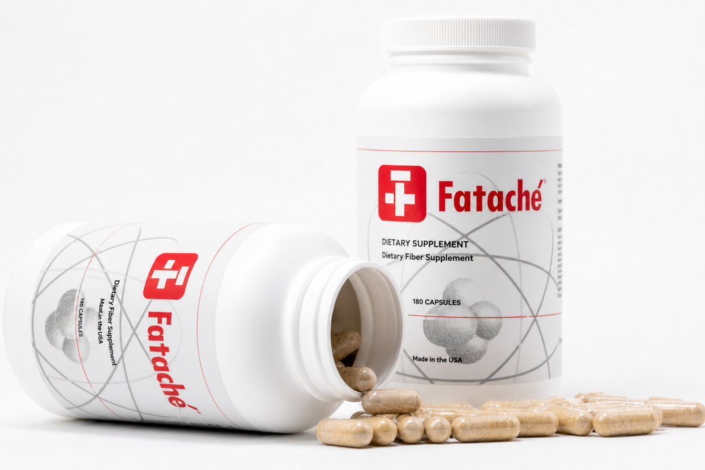 Fattaché bottles and capsules, English label