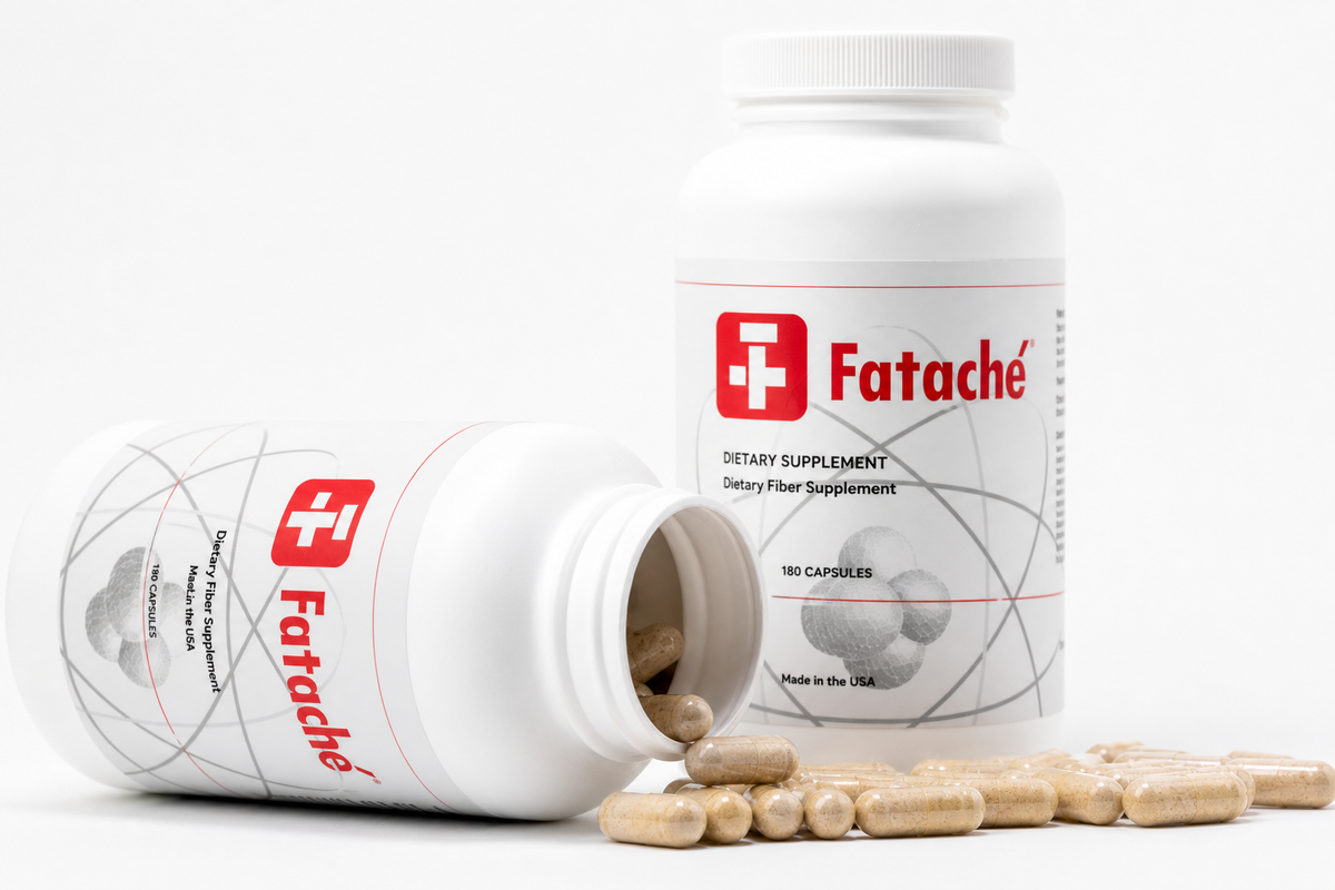 Fattaché bottles and capsules, English label